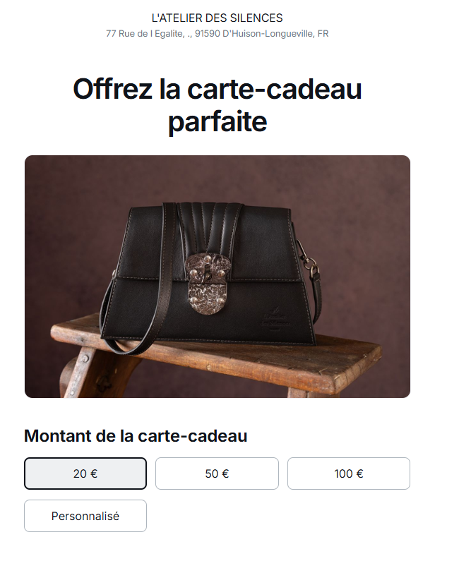 carte cadeau